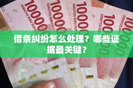 济南借条纠纷怎么处理？哪些证据最关键？