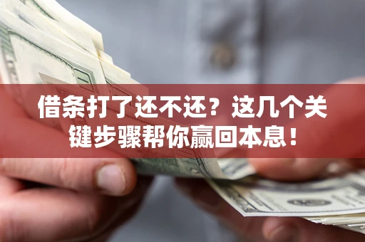 济南借条打了还不还？这几个关键步骤帮你赢回本息！