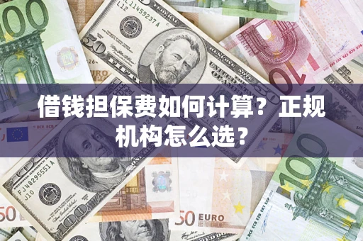 济南借钱担保费如何计算？正规机构怎么选？