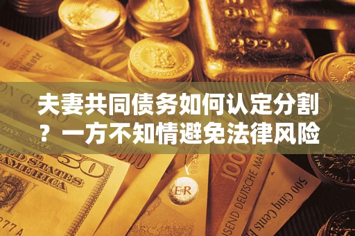 济南夫妻共同债务如何认定分割？一方不知情避免法律风险必看！
